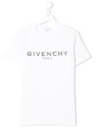 Givenchy Kids Teen Lettering Logo Print T-shirt - White