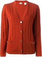Céline Vintage Knit Cardigan, Women's, Size: 40, Red