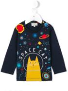 Paul Smith Junior Space Cat Printed T-shirt, Infant Boy's, Size: 3 Mth, Blue