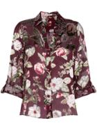 Alice+olivia Eloise Roll Cuff Button Down Shirt - Red