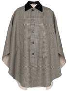 Gucci Houndstooth Long Cape - Neutrals