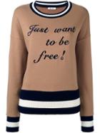 Dondup 'andover' Jumper, Women's, Size: Medium, Brown, Cotton/polyamide/viscose/wool