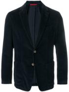 Fay Corduroy Single-breasted Blazer - Blue