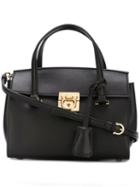 Salvatore Ferragamo Small Gancio Lock Tote, Women's, Black