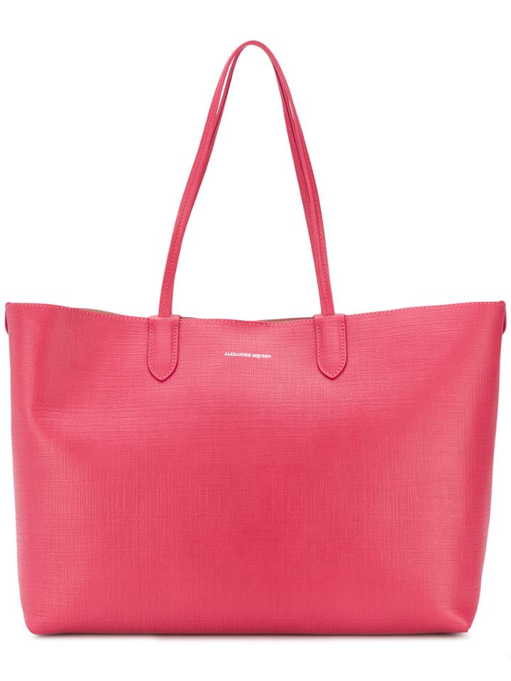 Alexander Mcqueen Medium Shopper Tote - Pink & Purple