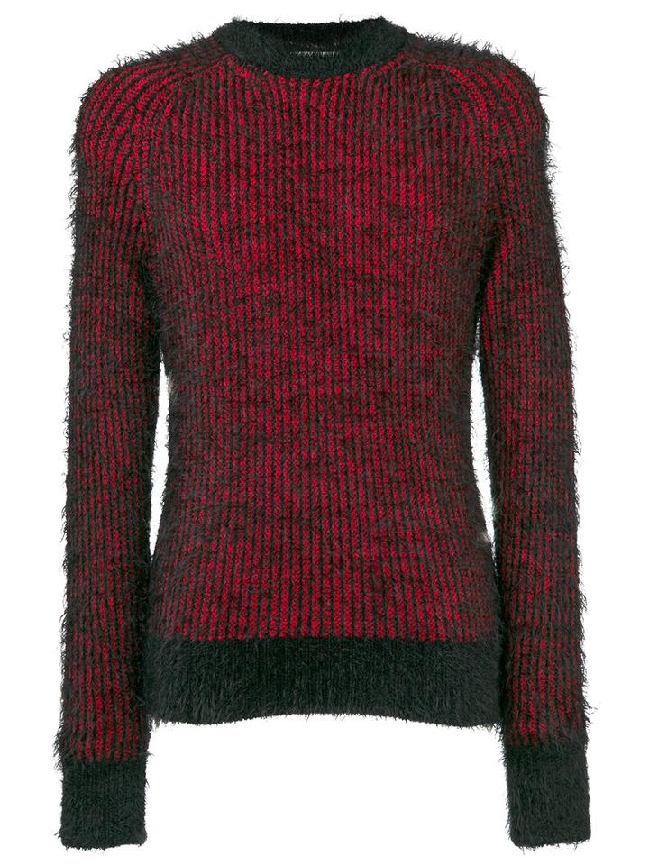 Saint Laurent - Crew Neck Sweater - Men - Polyamide/wool - S, Red, Polyamide/wool