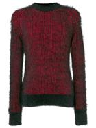 Saint Laurent - Crew Neck Sweater - Men - Polyamide/wool - S, Red, Polyamide/wool