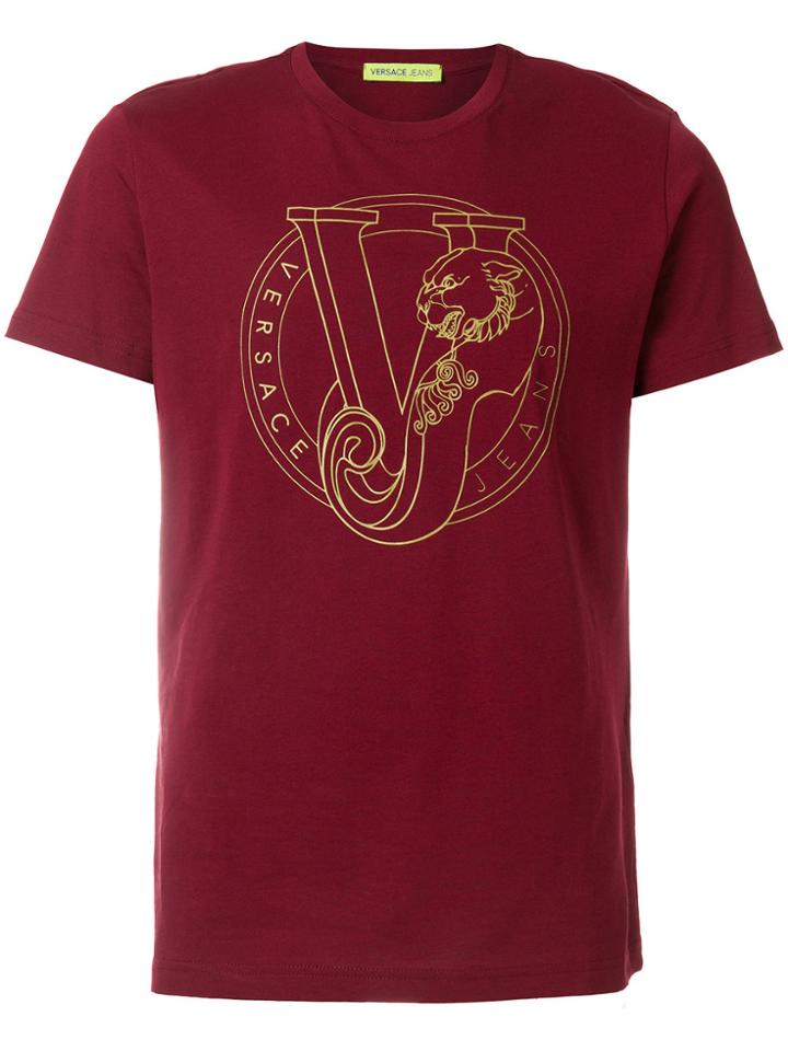 Versace Jeans Logo Print T-shirt - Red