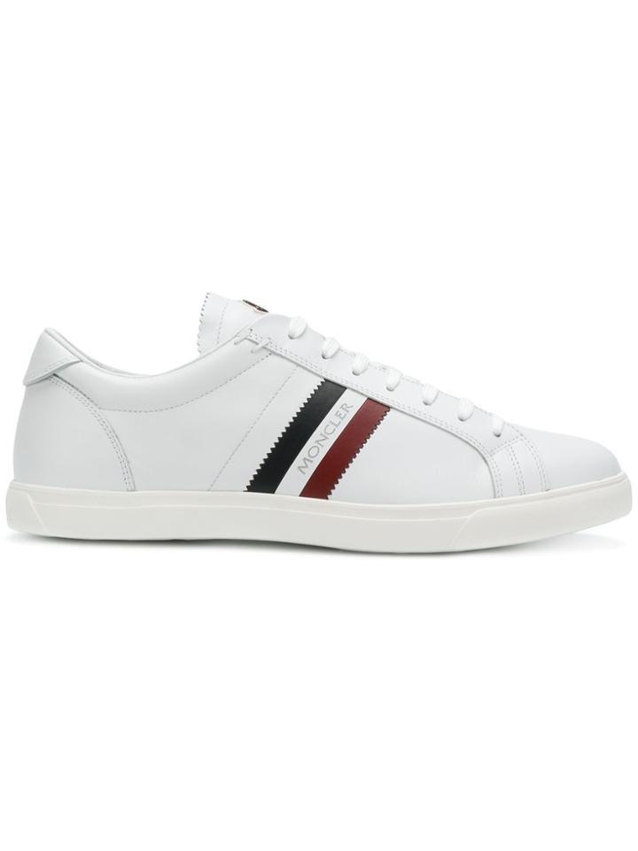 Moncler Stripe Detail Low Top Sneakers - White