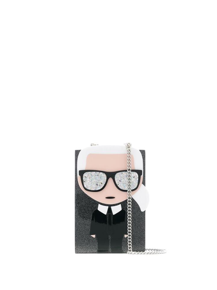 Karl Lagerfeld Minaudière Clutch Bag - Black