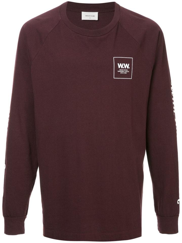 Wood Wood Printed Sweater - Red
