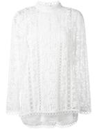 Zimmermann 'winsome' Lace Blouse, Women's, Size: 8, White, Silk/cotton/polyamide