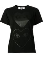 Comme Des Garçons Play Printed Heart T-shirt, Women's, Size: Large, Black, Cotton