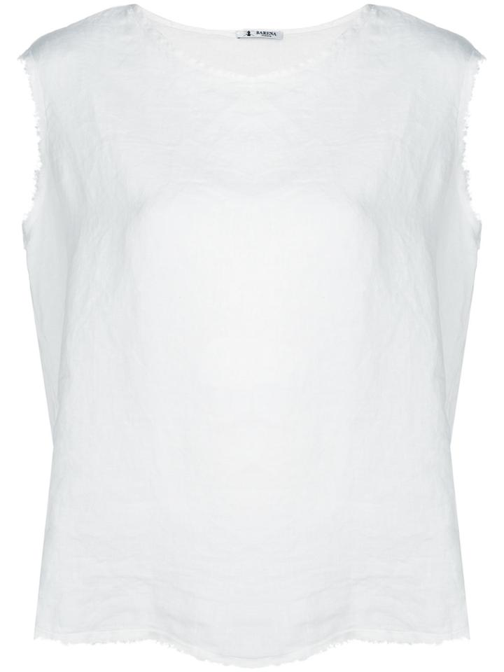 Barena Sleeve-less Shift Top - White