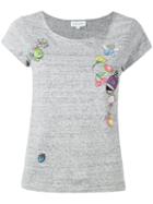 Mira Mikati Printed Patch T-shirt, Women's, Size: 42, Grey, Cotton