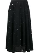 No21 Sequin Embellished Skirt, Women's, Size: 46, Black, Silk/acetate