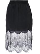 Diesel Lace Overlay Gathered Skirt - Black