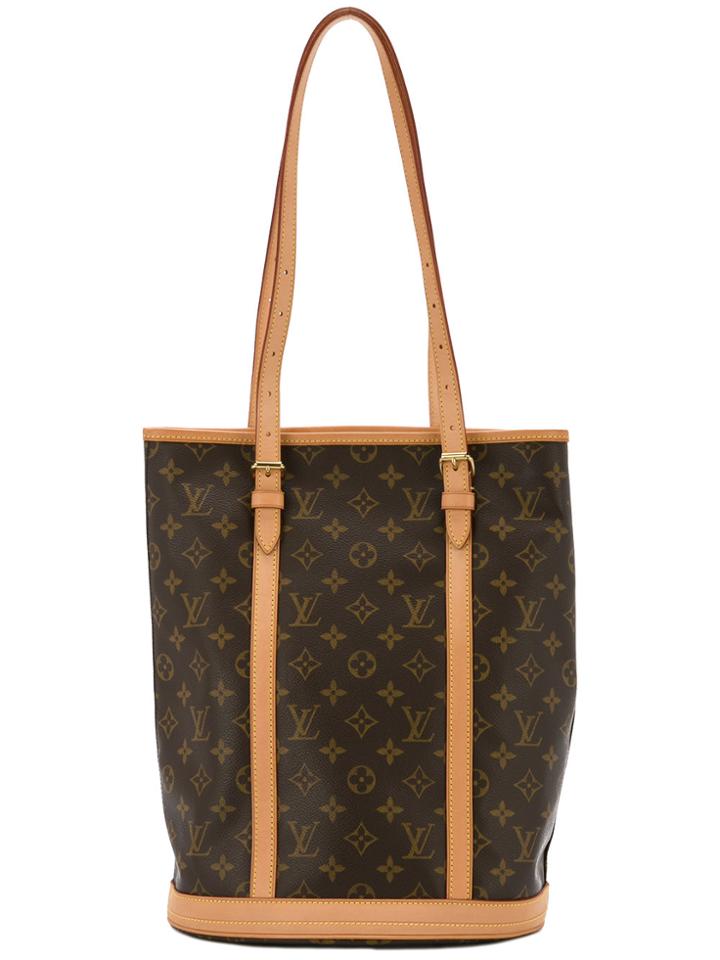 Louis Vuitton Vintage Monogram Canvas Bucket Shoulder Tote Bag - Brown
