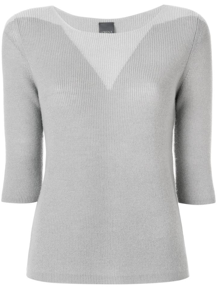 Lorena Antoniazzi Ribbed Sweater - Grey
