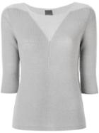 Lorena Antoniazzi Ribbed Sweater - Grey
