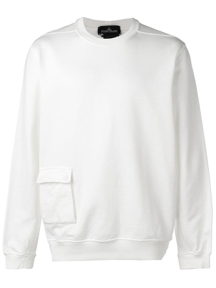 Stone Island Shadow Project Pocket Detail Sweatshirt - White