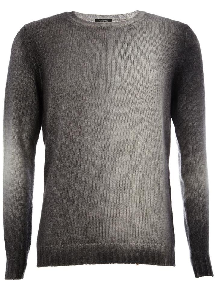 Avant Toi Faded Effect Jumper, Men's, Size: Small, Grey, Cashmere