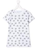 Chiara Ferragni Kids Eye Print T-shirt - White