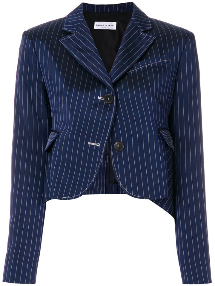 Sonia Rykiel Pinstriped Blazer - Blue