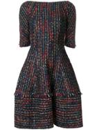 Talbot Runhof Flared Tweed Dress - Multicolour