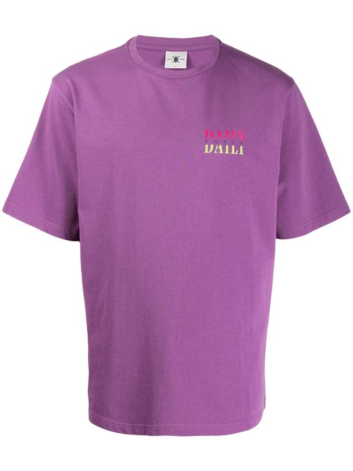 Daily Paper Gencrush Logo Print T-shirt - Purple