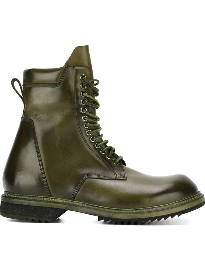 Rick Owens Lace Up Boots