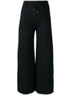Barrie Fine Knit Cropped Trousers - Black
