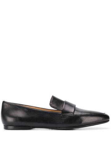 Leqarant Leather Moccasin Loafers - Black