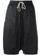 Rick Owens Drkshdw Drop-crotch Shorts, Women's, Size: Small, Black, Polyamide
