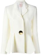 Roksanda 'sienna' Peplum Jacket, Women's, Size: 10, Nude/neutrals, Silk/cotton/wool