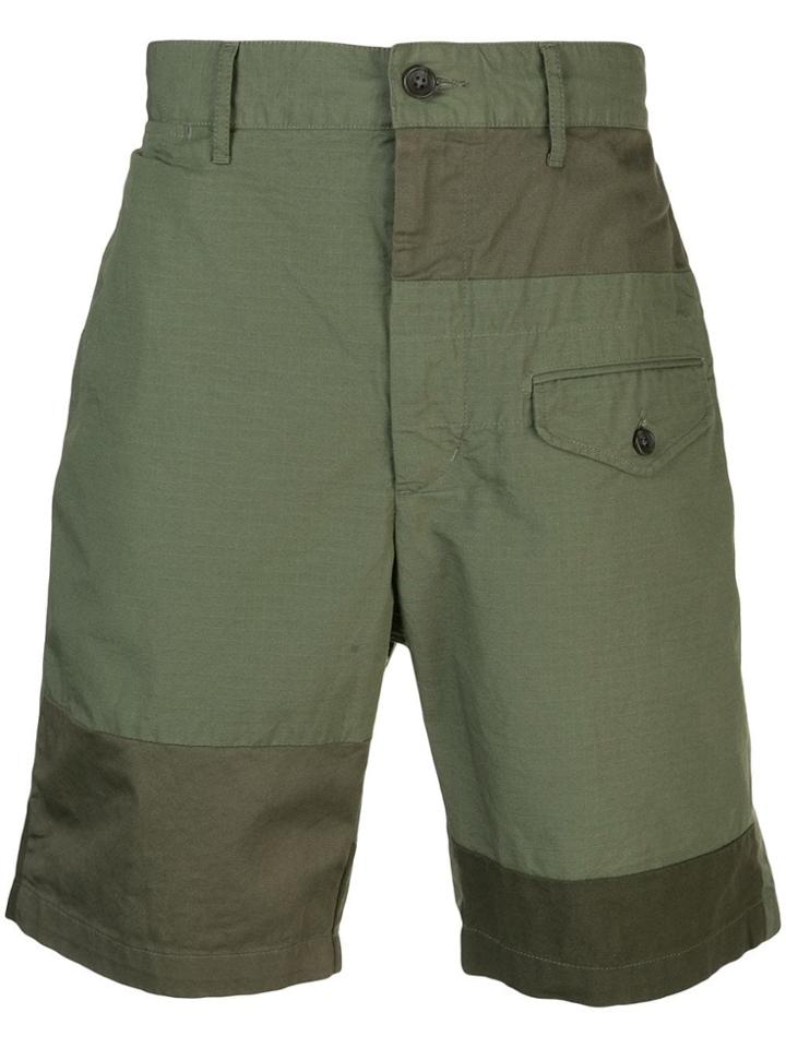 Engineered Garments Panelled Shorts - Green