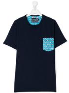 Mc2 Saint Barth Kids Teen Pocket Detail T-shirt - Blue