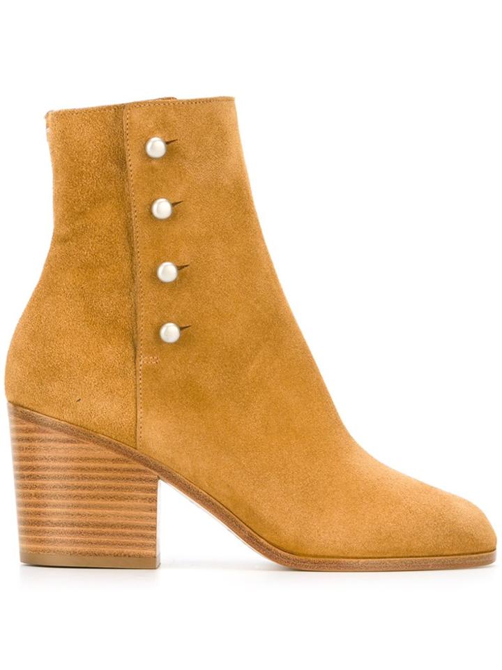 Maison Margiela Studded Ankle Boots - Nude & Neutrals