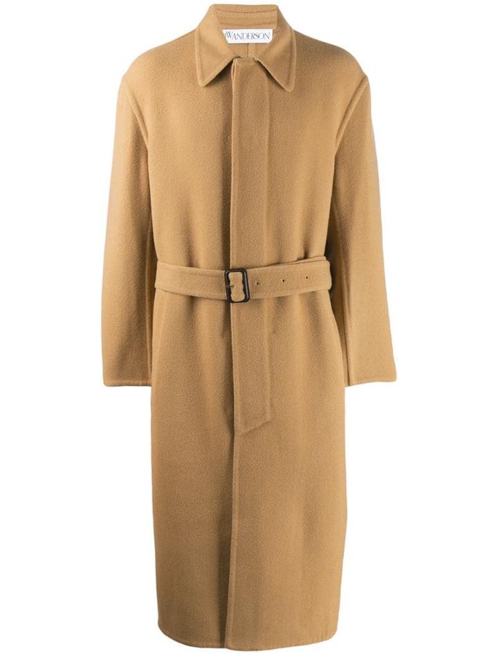 Jw Anderson Belted Coat - Neutrals