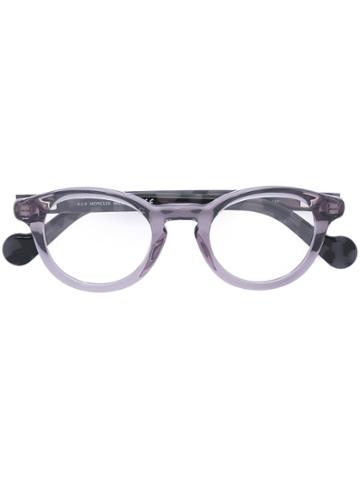 Moncler Eyewear Round Frame Glasses - Grey