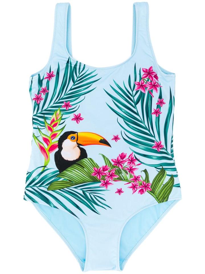 Mc2 Saint Barth Kids Graphic Print Swimsuit - Blue