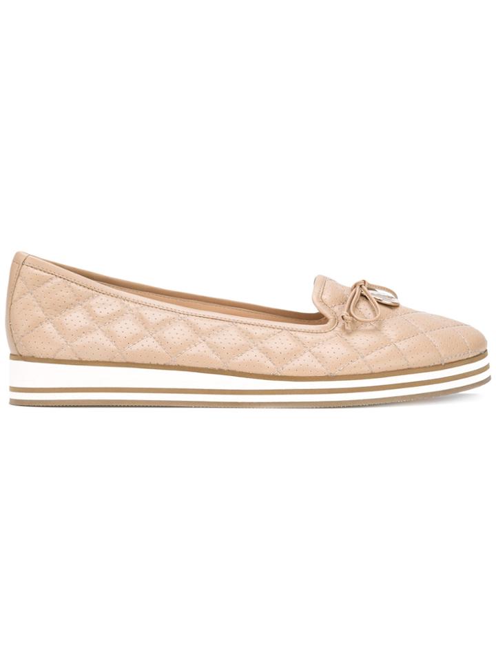 Baldinini Quilted Platform Ballerina Shoes - Nude & Neutrals