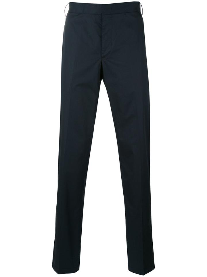 Lanvin - Side Pull Trousers - Men - Cotton - 50, Blue, Cotton