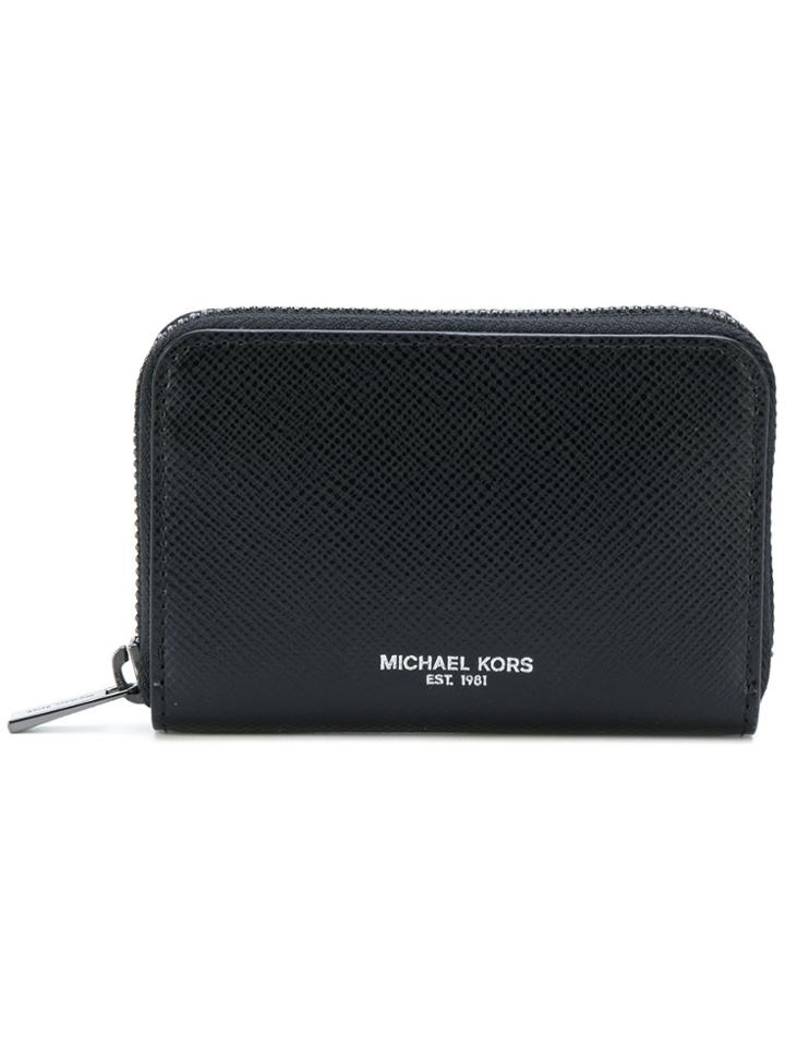 Michael Kors Collection Logo Zip Wallet - Black