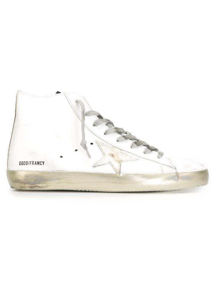 Golden Goose Deluxe Brand Francy Hi-top Sneakers, Men's, Size: 41, White, Leather/rubber