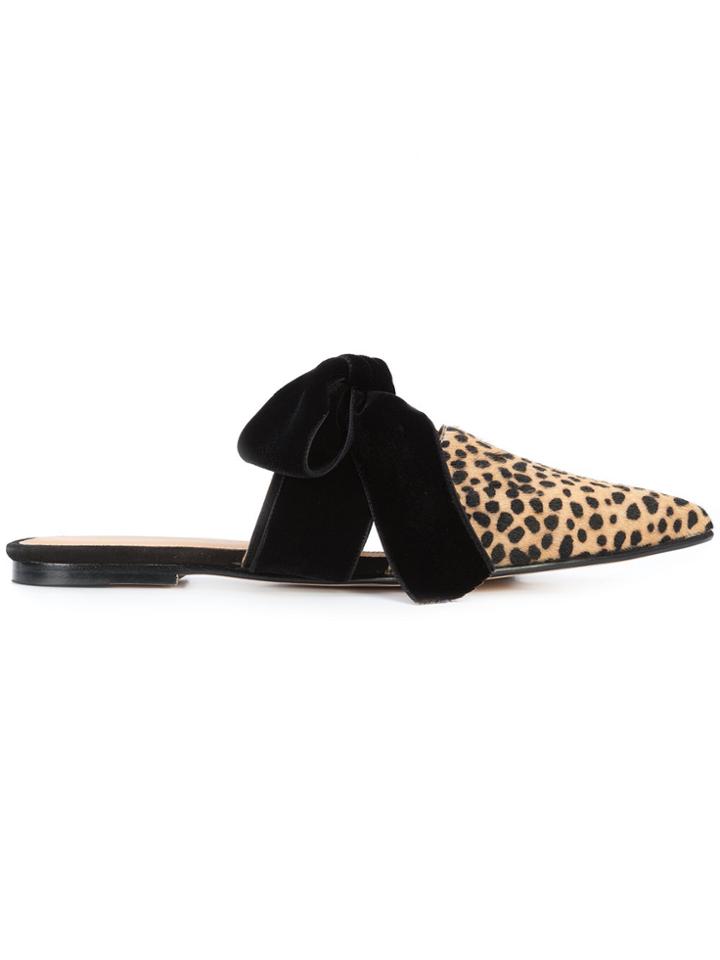 Ulla Johnson Animal Print Lou Mules - Nude & Neutrals
