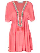 Brigitte Embroidered Beach Dress - Pink