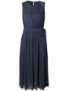 Luisa Cerano Belted Drape Dress - Blue