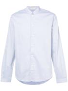Éditions M.r Plain Mandarin Collar Shirt - Blue