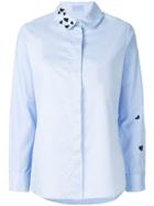 Macgraw Heart Embroidered Shirt - Blue